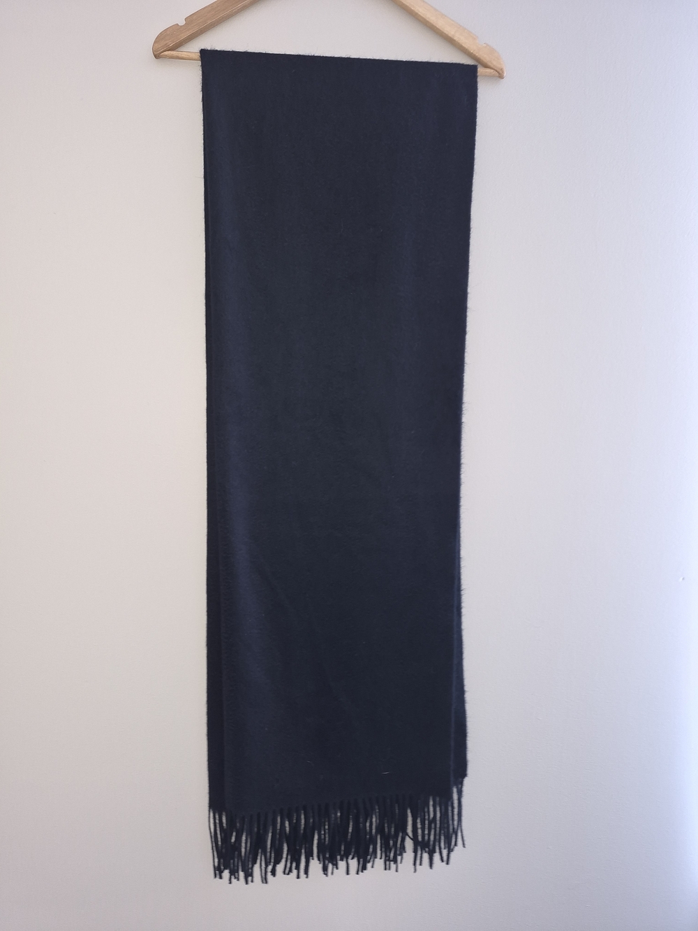 100% Cashmere Scarf Kousei Inner Mongolia Long Black Fringe Wrap